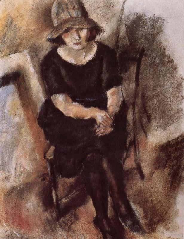Jules Pascin Younger man wearing hat oil painting picture
